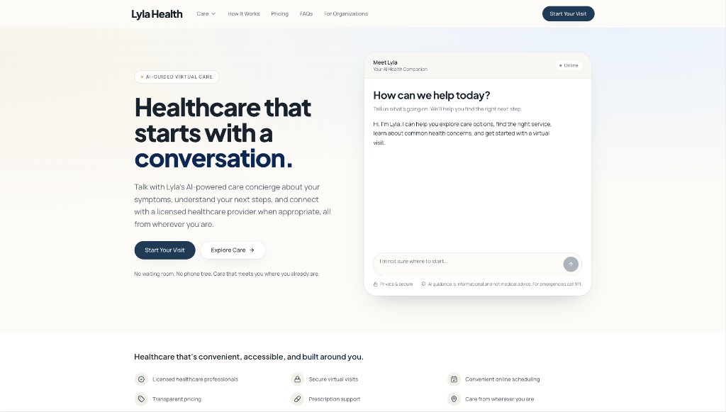 Lyla Health website redesign